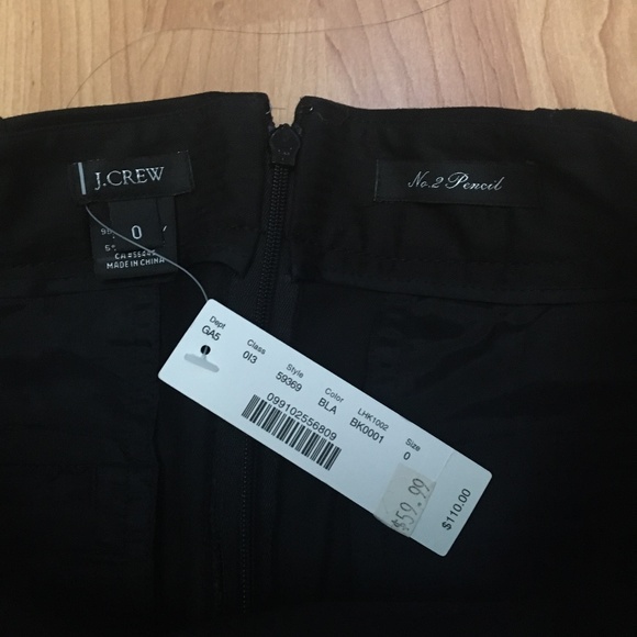 NWT J.Crew No.2 pencil skirt size 0 - Picture 3 of 10